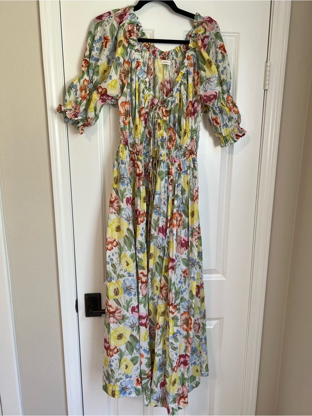 DÔEN Ischia Midi Dress in Blanc Anemone Bloom XL - Picture 2 of 6